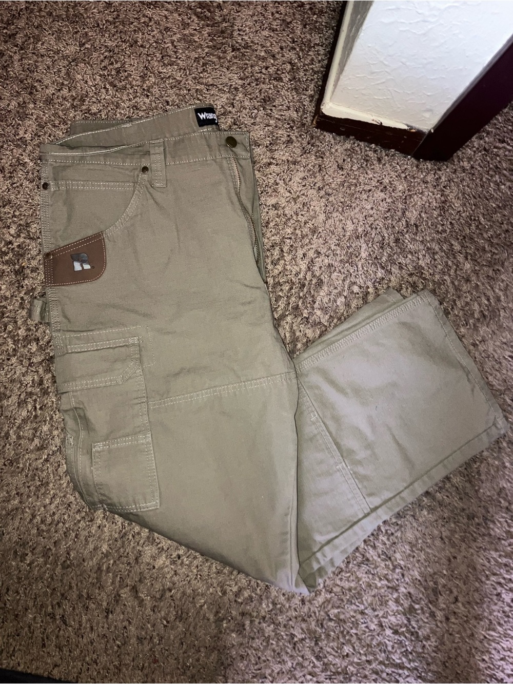Wrangler Olive Tan Cargo Work Pants